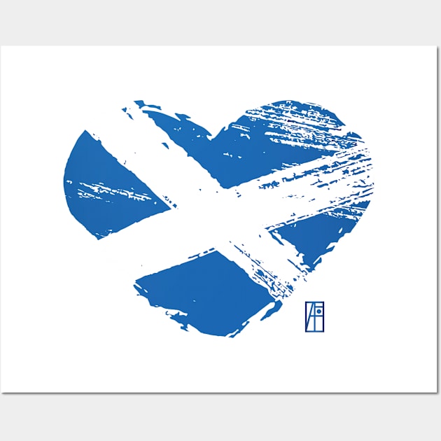 I love my country. I love Scotland. I am a patriot. In my heart, there is always the flag of Scotland Wall Art by ArtProjectShop